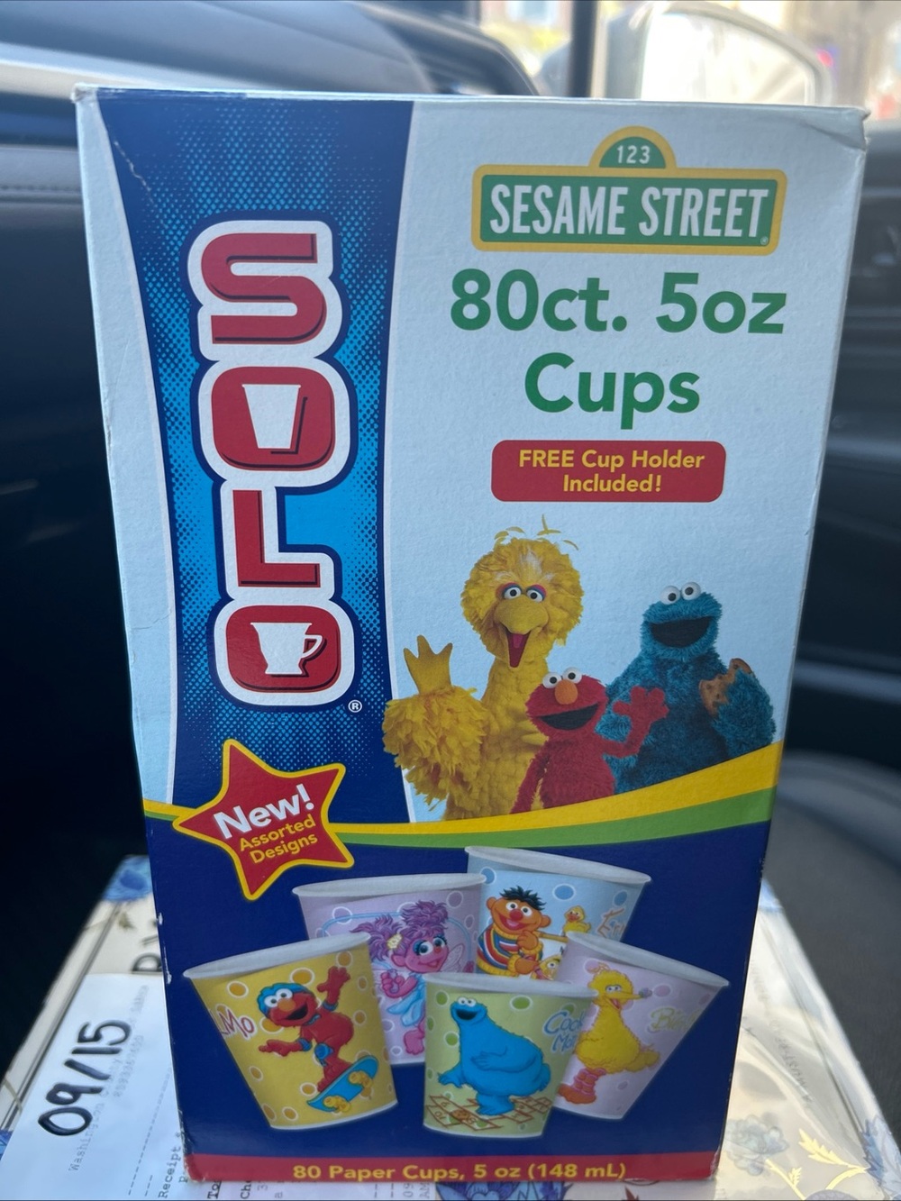 Sesame Street Solo Cups 5oz NOS 2008 80ct w Holder Box Elmo With Cup Holder